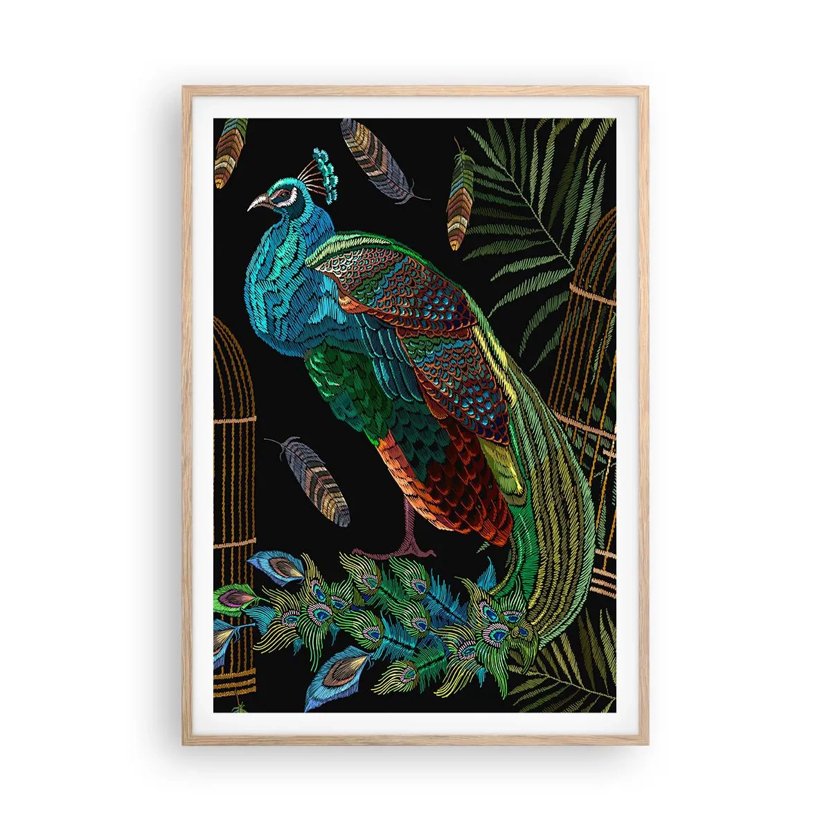 Poster în ramă de stejar deschis - În veșmânt regal - 70x100 cm