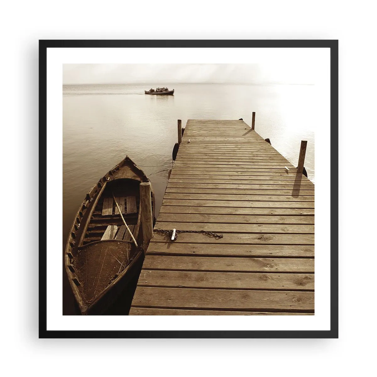 Poster în ramă neagră - Marea pace - 60x60 cm