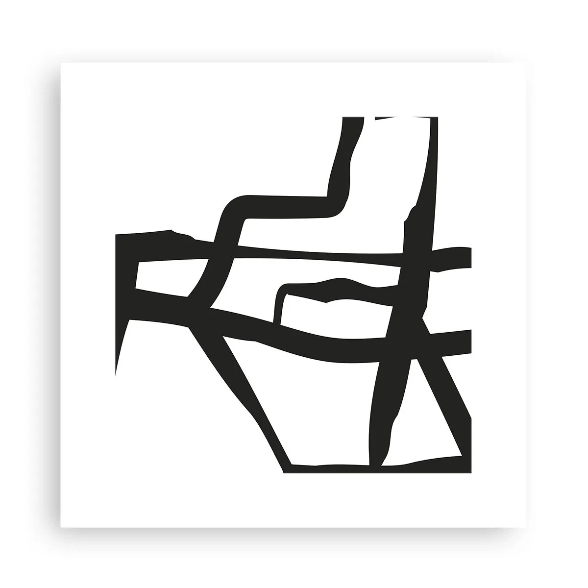 Poster - Construcție în alb și negru - 30x30 cm