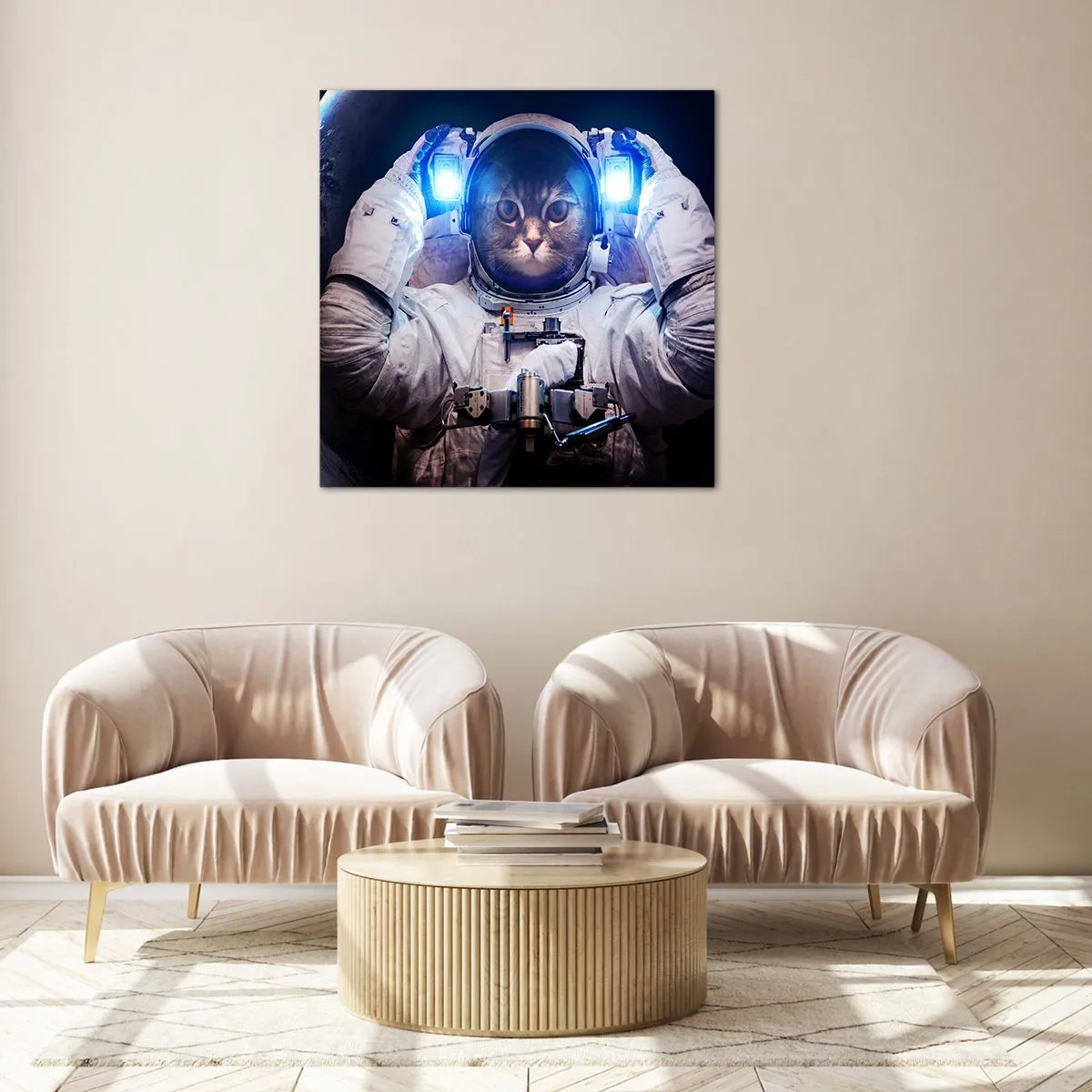 Tablou pe sticlă - Houston, aveți o problemă - 60x60 cm