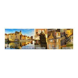 Mostră de Tapet Standard Eco - Trecutul în oglindă - Oraș, Gdańsk, Arhitectură - 100x30 cm