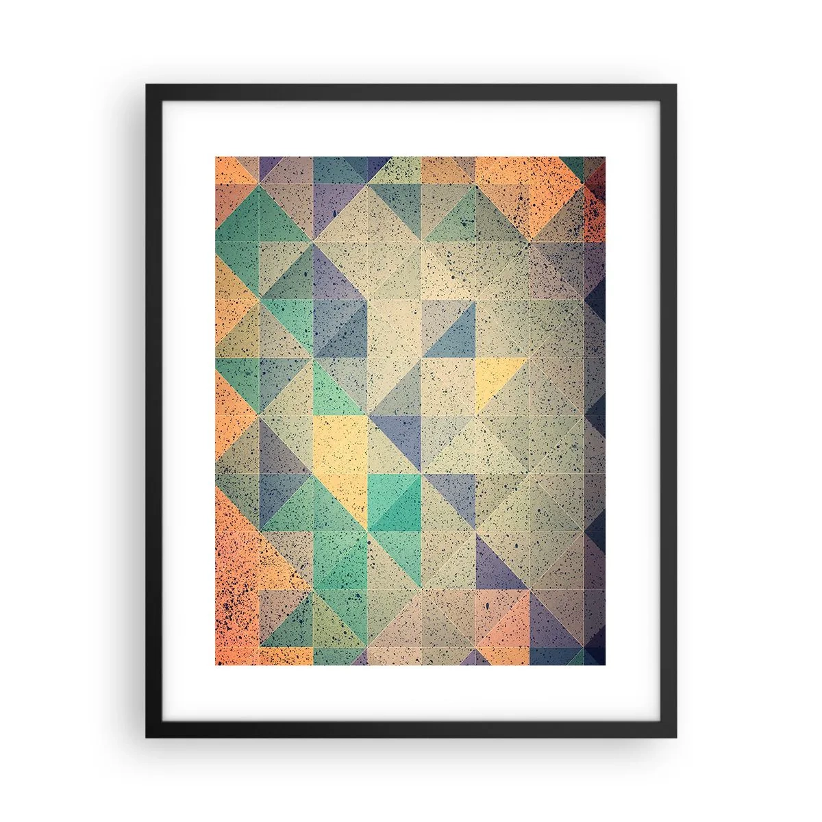 Poster în ramă neagră - Republica triunghiurilor - 40x50 cm