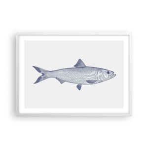 Poster în ramă albă - Salutări din mările nordice - 70x50 cm