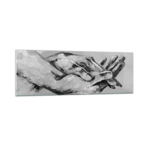 Tablou pe sticlă - Începutul... - 90x30 cm