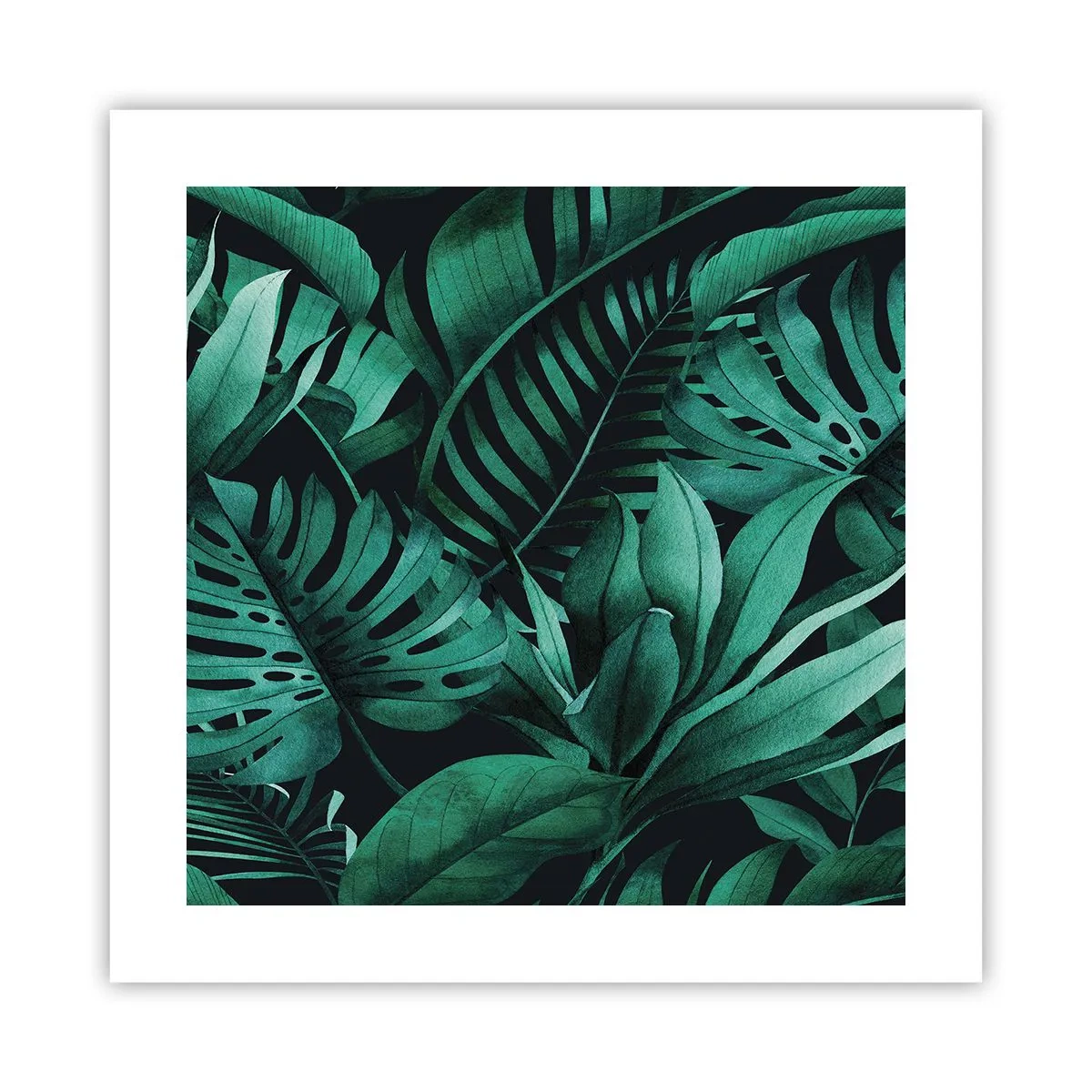 Poster - Profunzimea verdelui tropical - 40x40 cm