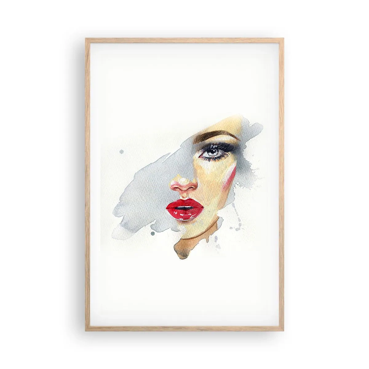 Poster în ramă de stejar deschis - Reflecție într-o picătură de apă - 61x91 cm