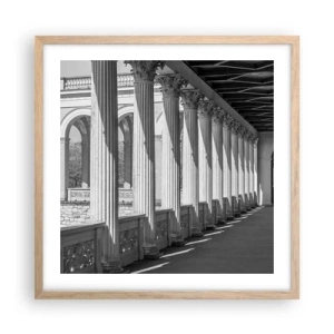 Poster în ramă de stejar deschis - Arcadă însorită - 50x50 cm