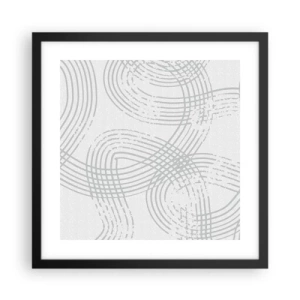 Poster în ramă neagră - Nu există o cale ușoară - 40x40 cm