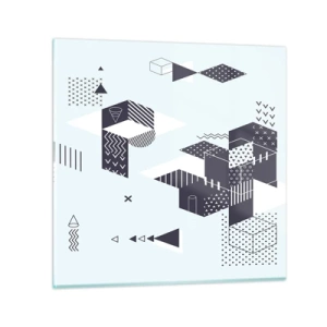 Tablou pe sticlă - În sufletul matematicii - 70x70 cm