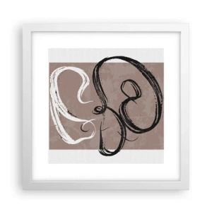 Poster în ramă albă - Compoziția - căutarea plenitudinii - 30x30 cm