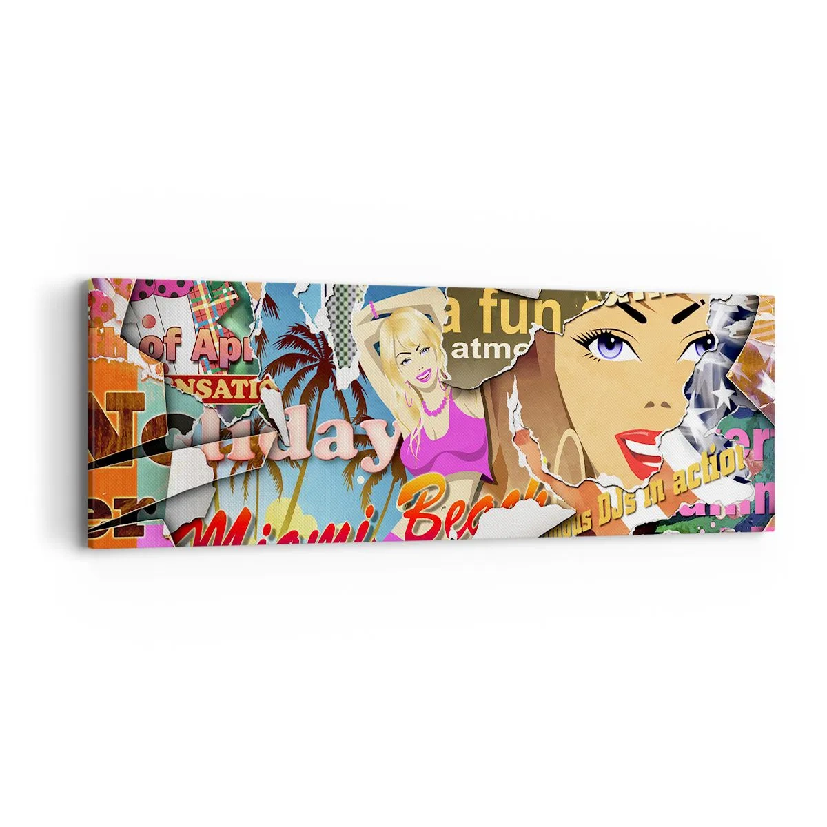 Tablou pe pânză - Flashback-uri de vacanță - 90x30 cm