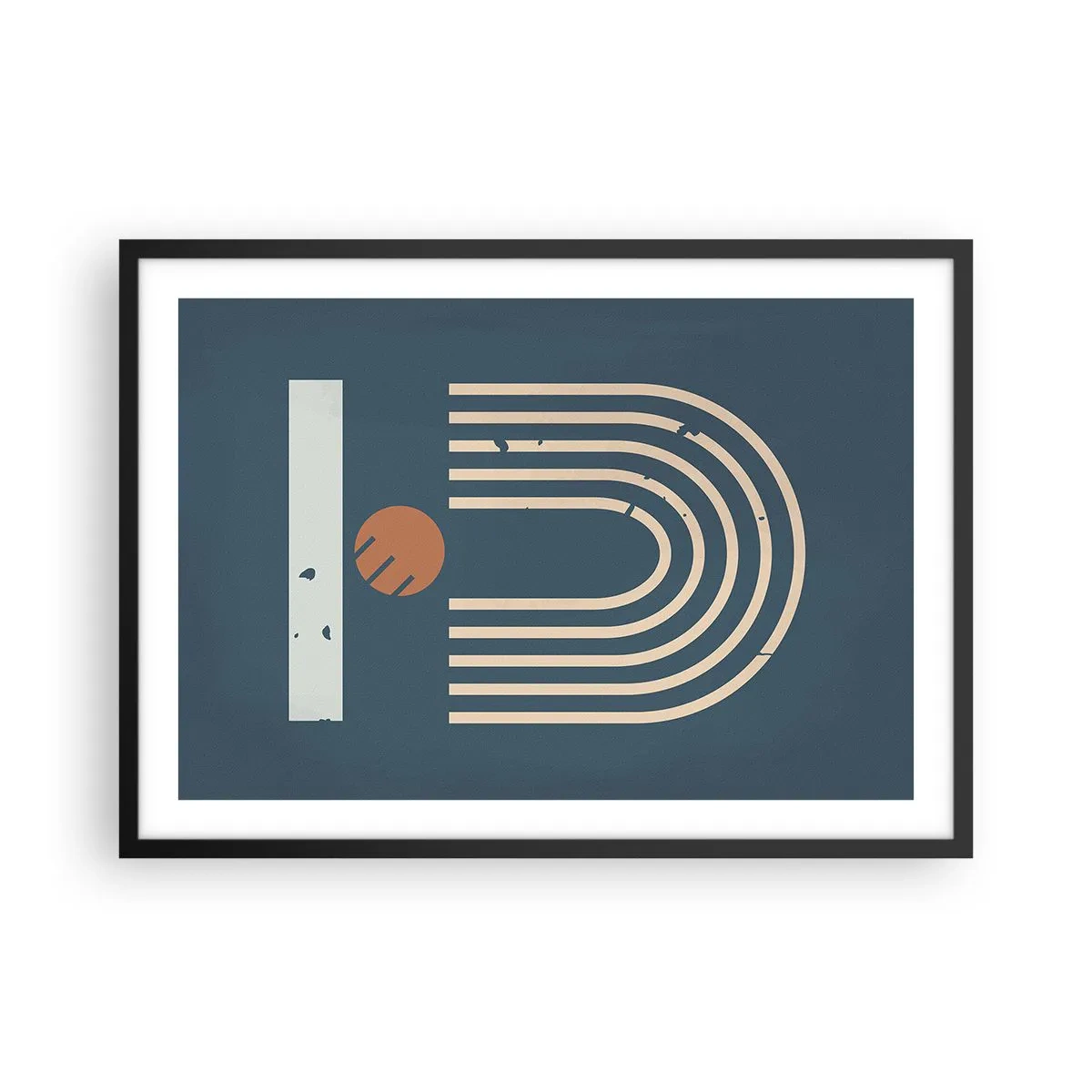 Poster în ramă neagră - Geometrie în funcție de rodie - 70x50 cm