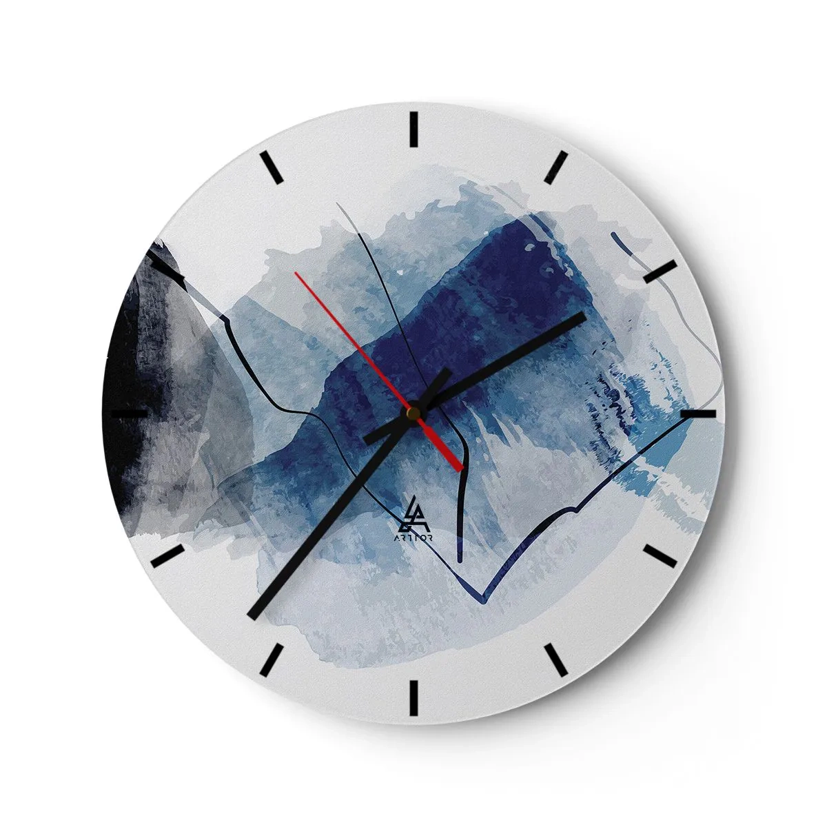 Ceas de perete - Ceas pe sticlă - Iceberg - 40x40 cm