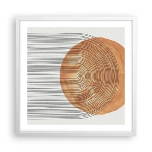 Poster în ramă albă - Compoziția solară - 50x50 cm