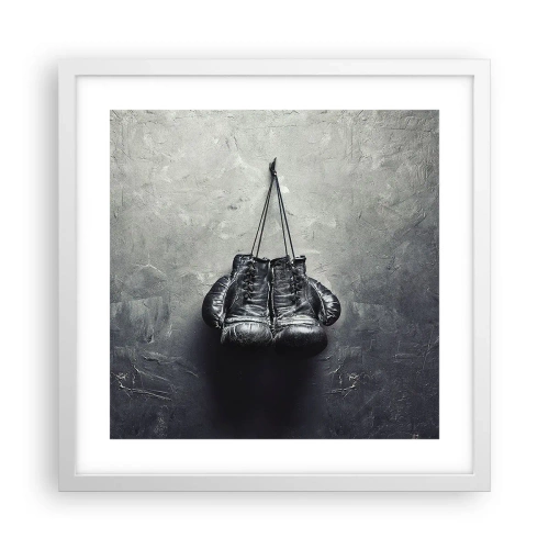 Poster în ramă albă - Timp de luptă și timp de pace - 40x40 cm