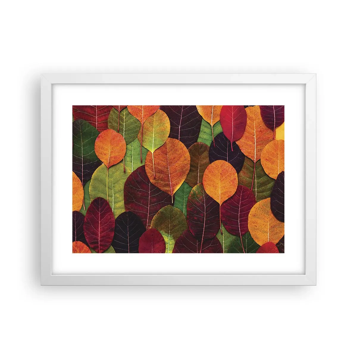 Poster în ramă albă - Mozaic de toamnă - 40x30 cm