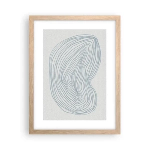 Poster în ramă de stejar deschis - Zâmbet de picături - 30x40 cm