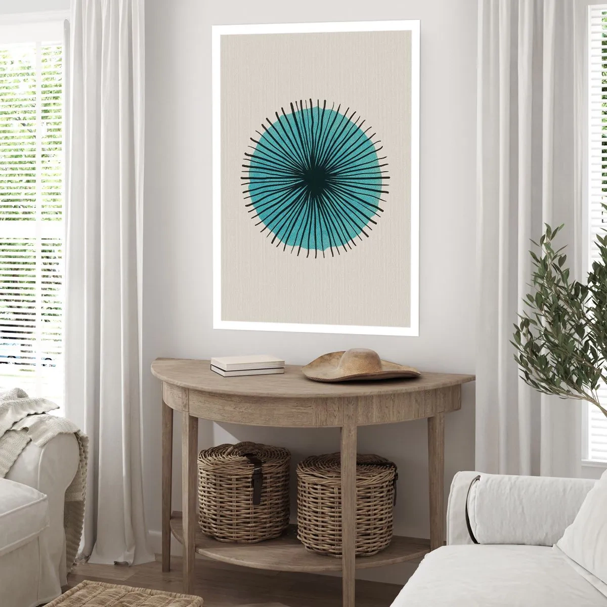 Poster - Radiant pe albastru - 50x70 cm