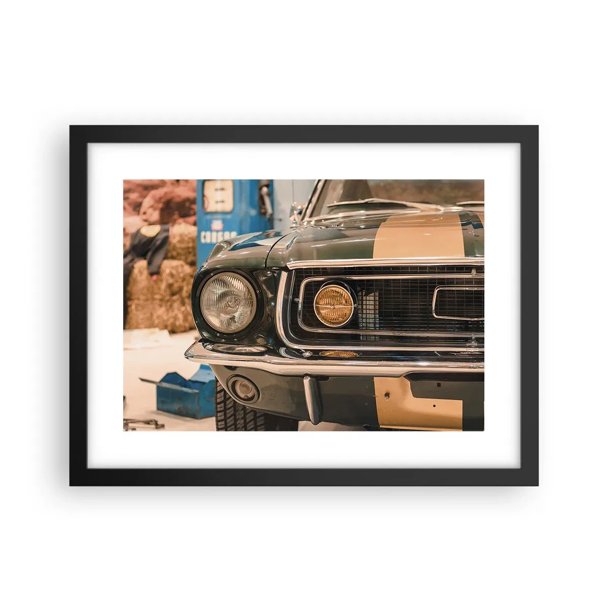 Poster în ramă neagră - Întâlnire cu o legendă - 40x30 cm