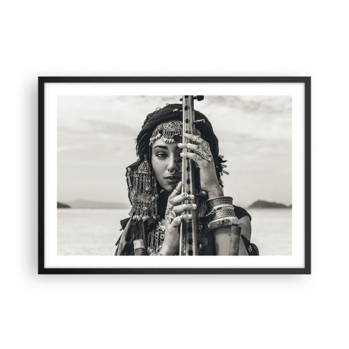 Poster în ramă neagră - Muzica orientală în sine - 70x50 cm