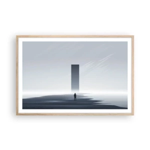 Poster în ramă de stejar deschis - Oportunitate sau amenințare? - 91x61 cm