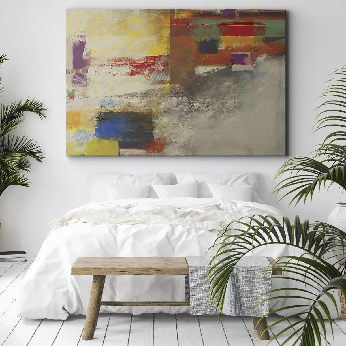 Tablou pe pânză - Geometria culorilor - 100x70 cm