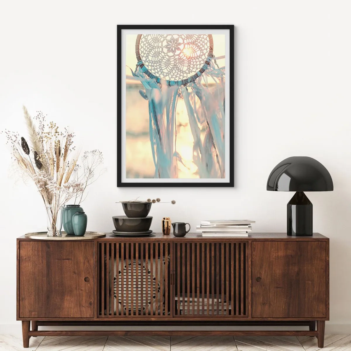 Poster în ramă neagră - Totem de dantelă - 40x50 cm
