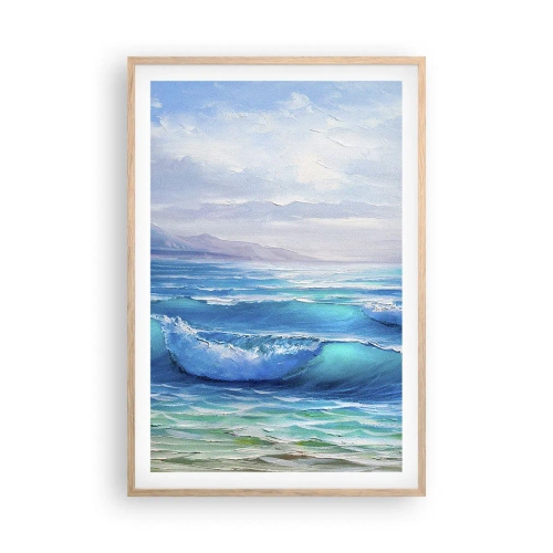 Poster în ramă de stejar deschis - Oferă alinare - 61x91 cm