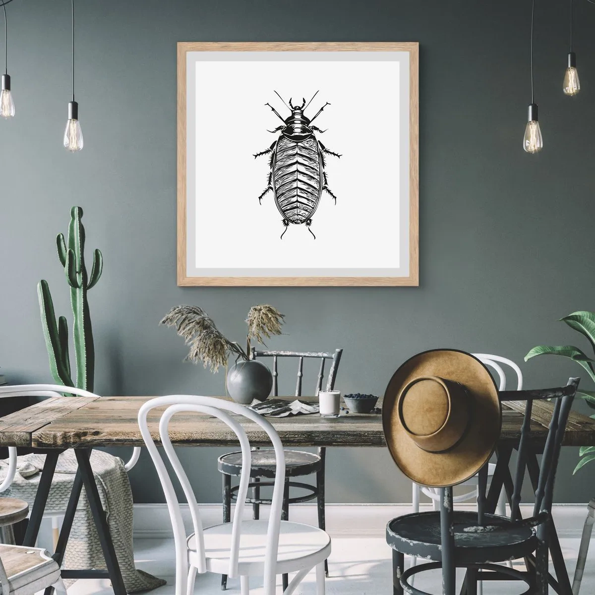 Poster în ramă de stejar deschis - Ce specimen! - 50x50 cm