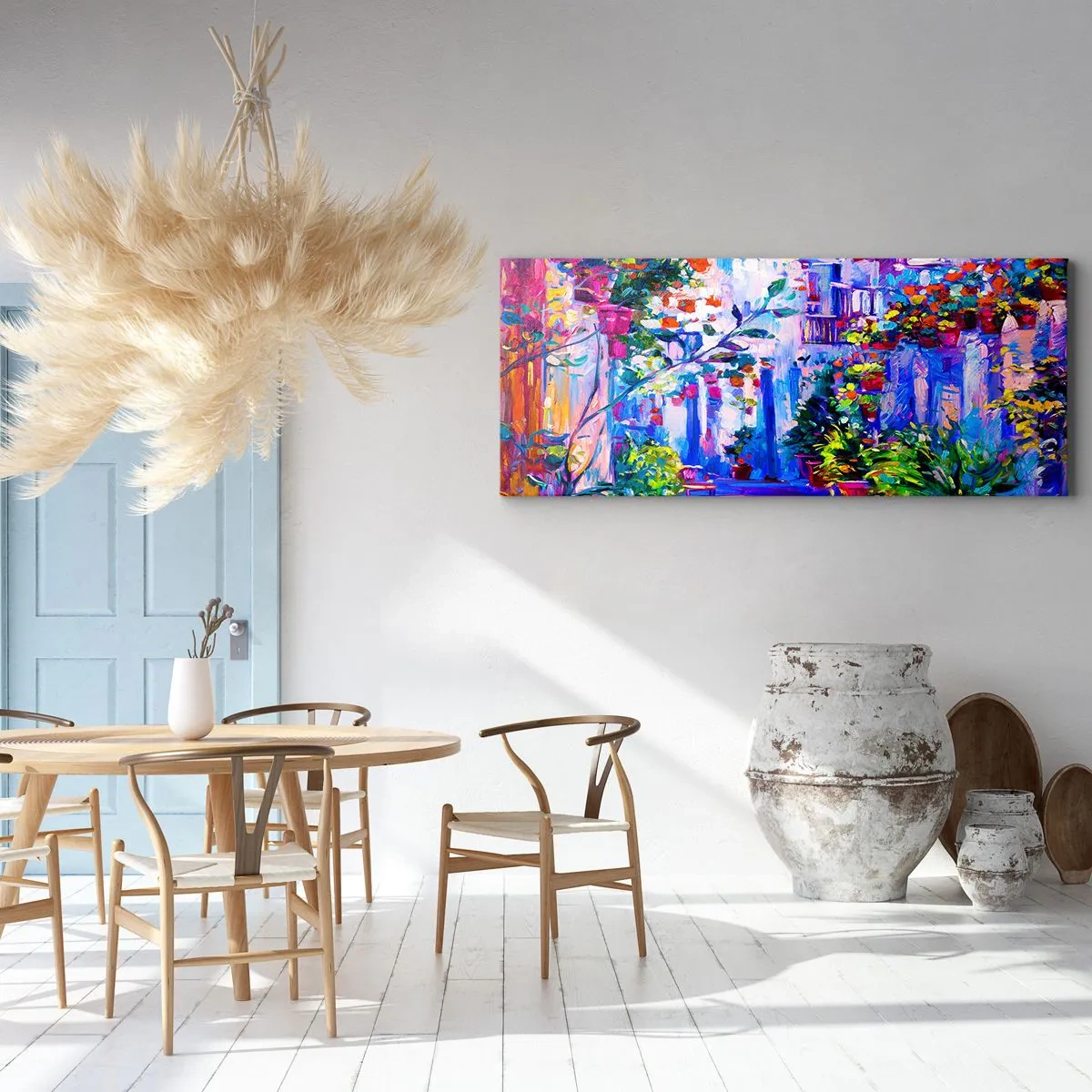 Tablou pe pânză - Impresie - străduță italiană - 140x50 cm