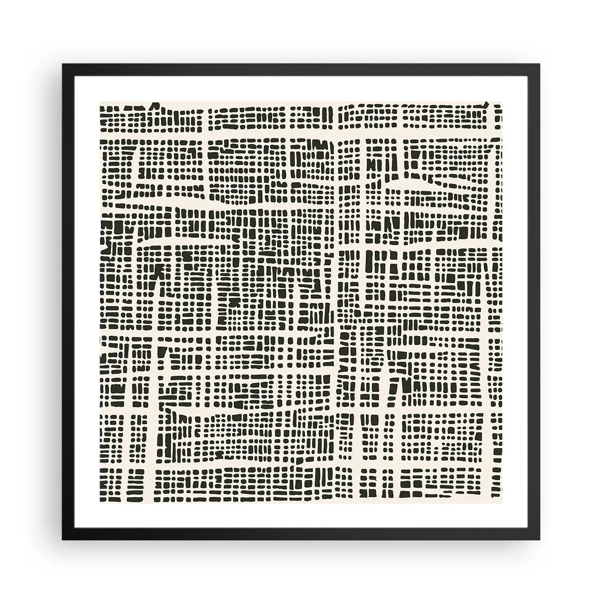 Poster în ramă neagră - O compoziție țesută - 60x60 cm