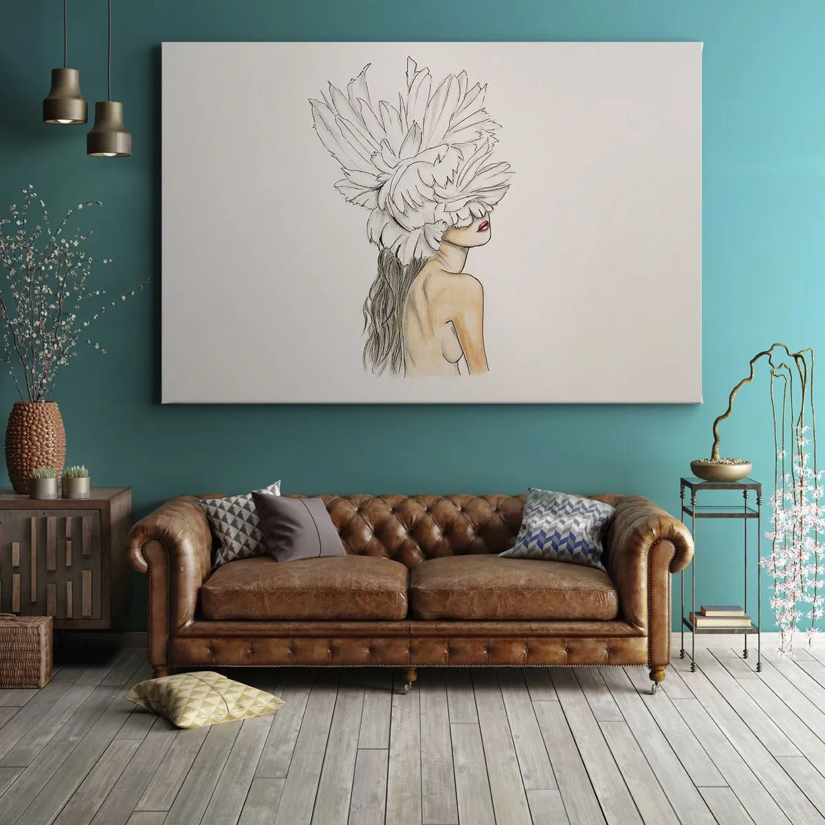 Tablou pe pânză - Frumusețe încoronată - 120x80 cm