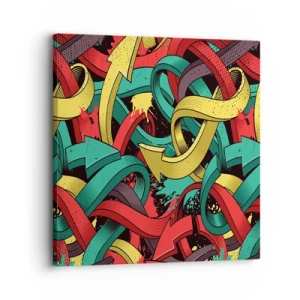 Tablou pe pânză - Pe unde să mergem? - 30x30 cm