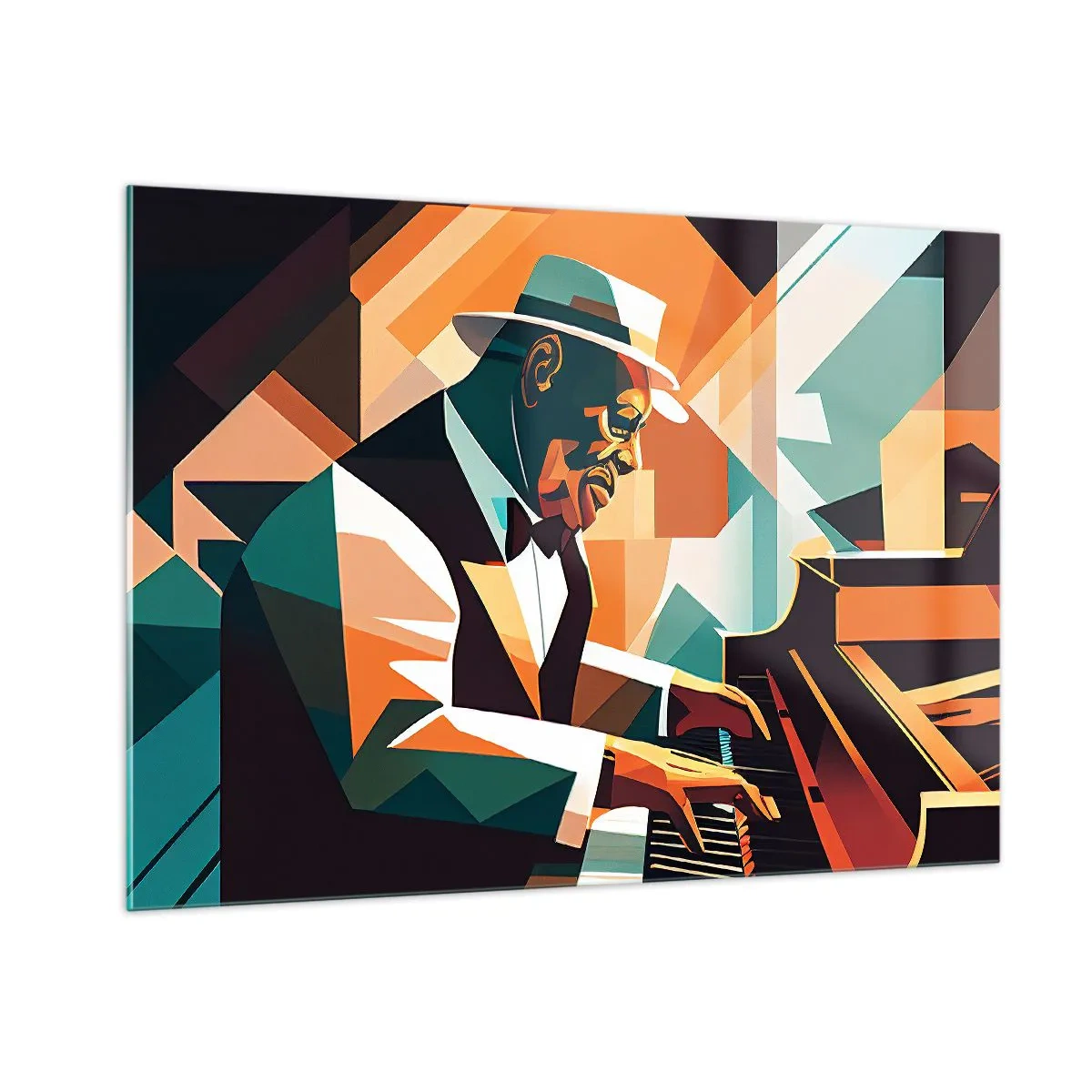 Tablou pe sticlă - Numai jazz - 100x70 cm