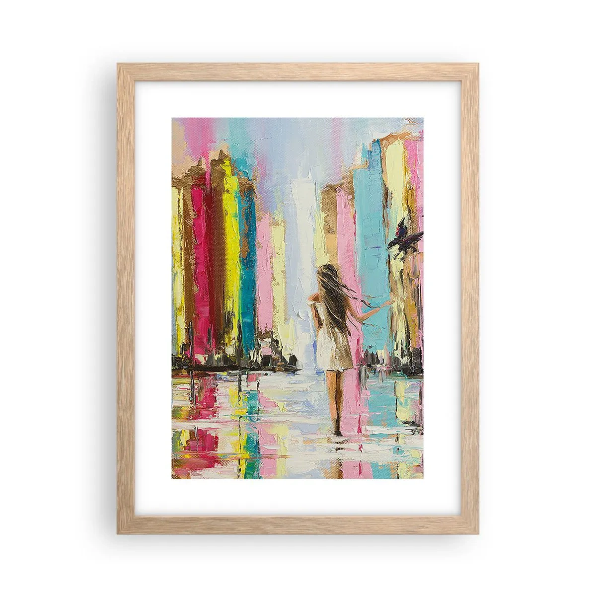 Poster în ramă de stejar deschis - Urmați-mă - 30x40 cm