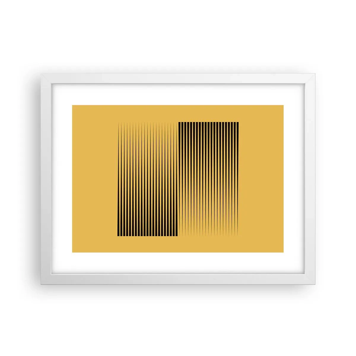 Poster în ramă albă - Pătratul contrariilor - 40x30 cm