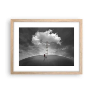 Poster în ramă de stejar deschis - Orice este posibil - 40x30 cm