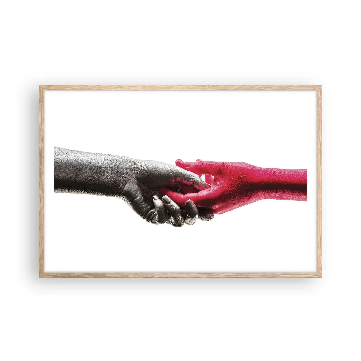 Poster în ramă de stejar deschis - Împreună, deși diferiți - 91x61 cm