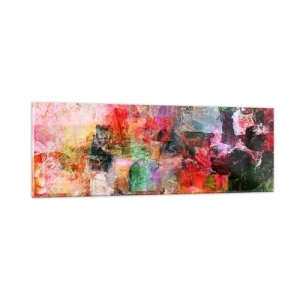 Tablou pe sticlă - O călătorie prin roz - 90x30 cm