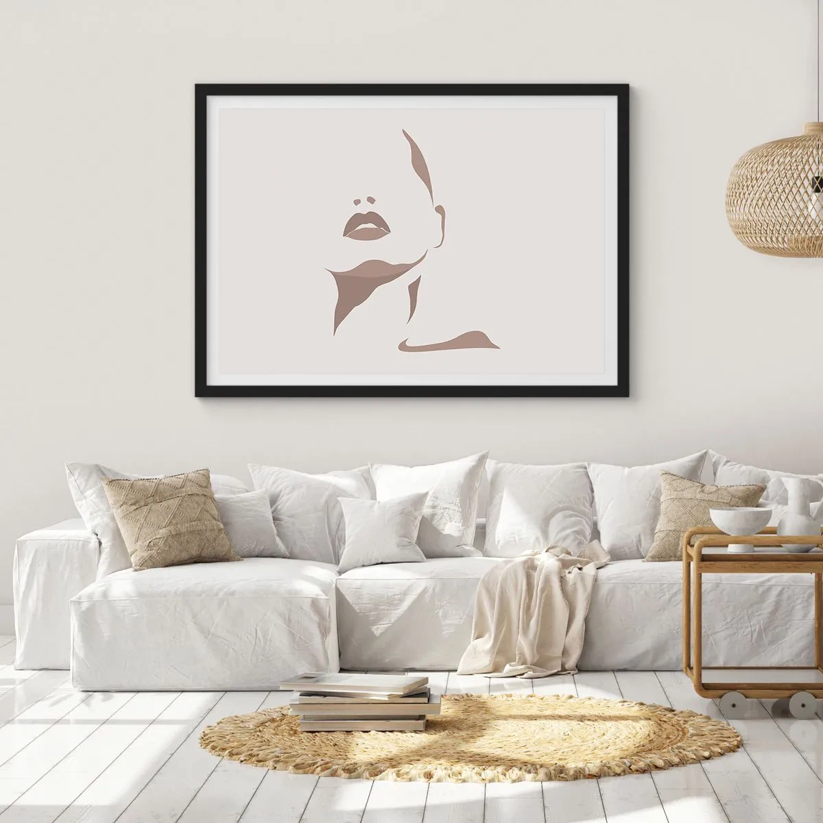Poster în ramă neagră - Creată din lumină și umbră - 50x40 cm
