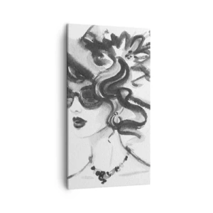 Tablou pe pânză - Dama cu caracter - 45x80 cm