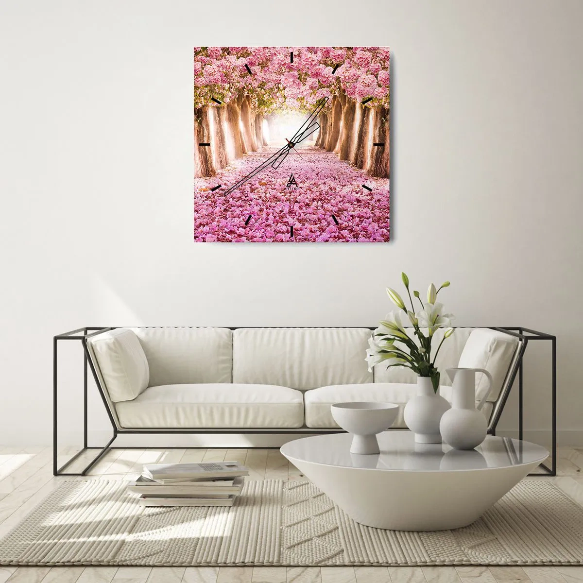 Ceas de perete - Ceas pe sticlă - Drumul spre paradis - 30x30 cm