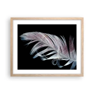 Poster în ramă de stejar deschis - Gândește-te la atingere - 50x40 cm