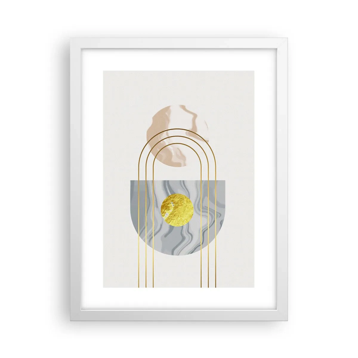 Poster în ramă albă - Lumină și strălucire - 30x40 cm