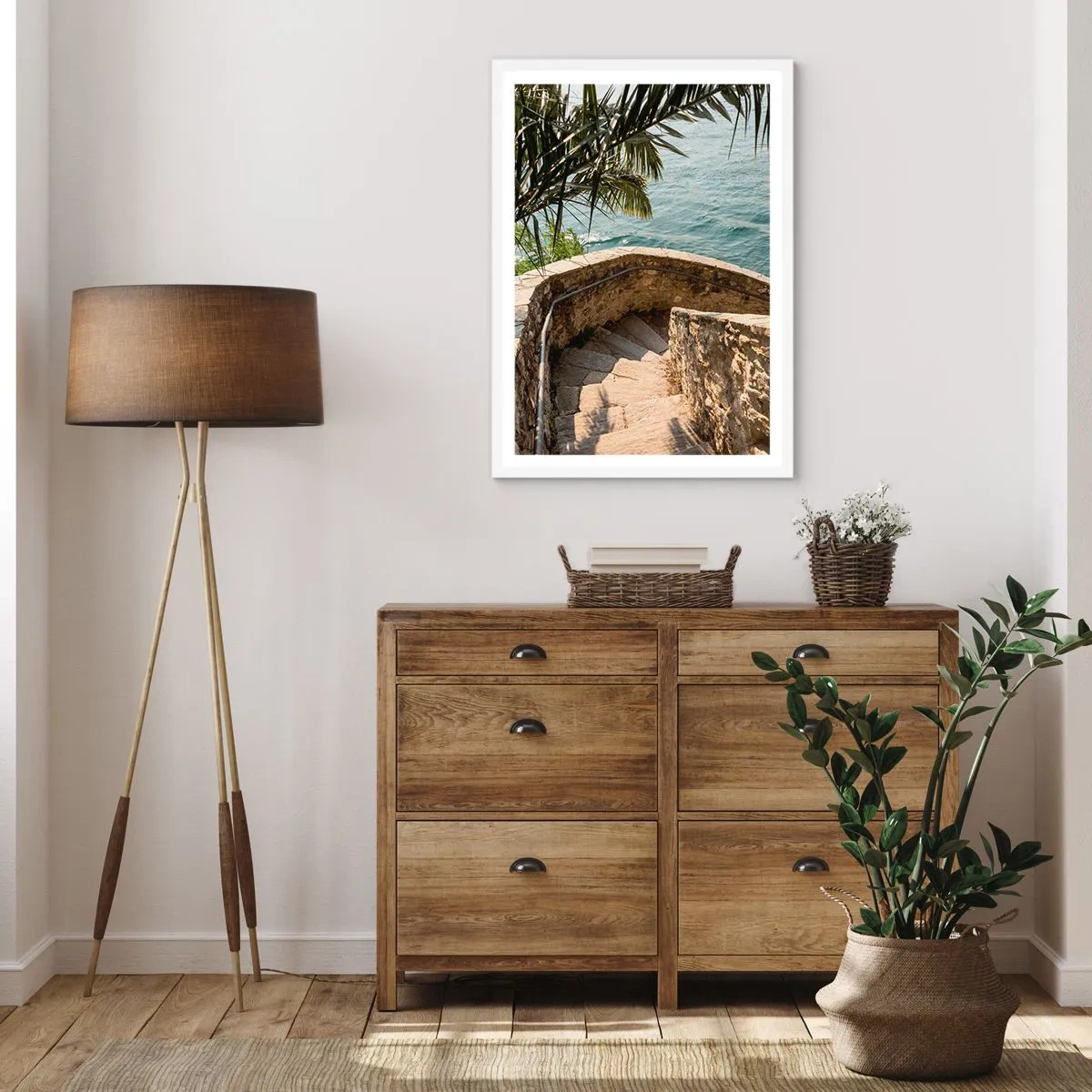 Poster în ramă albă - Sub soarele Italiei - 30x40 cm