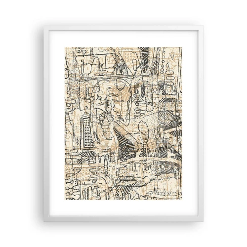 Poster în ramă albă - Așteaptă să fie descifrat - 40x50 cm