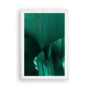 Poster în ramă albă - Cu frunza la lumină - 61x91 cm