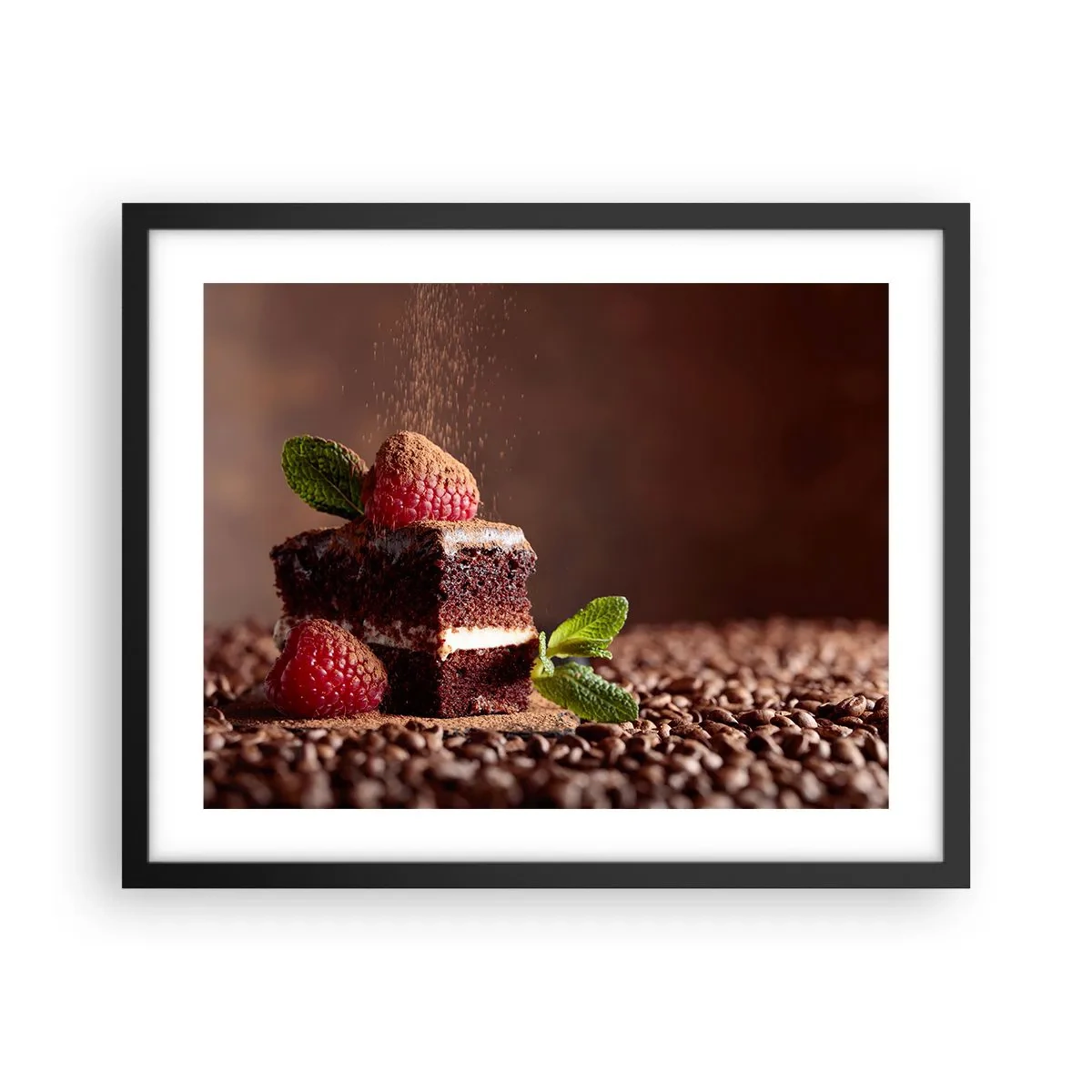 Poster în ramă neagră - Viața este dulce - 50x40 cm