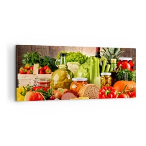 Tablou pe pânză - Afumate, prăjite, marinate - 100x40 cm
