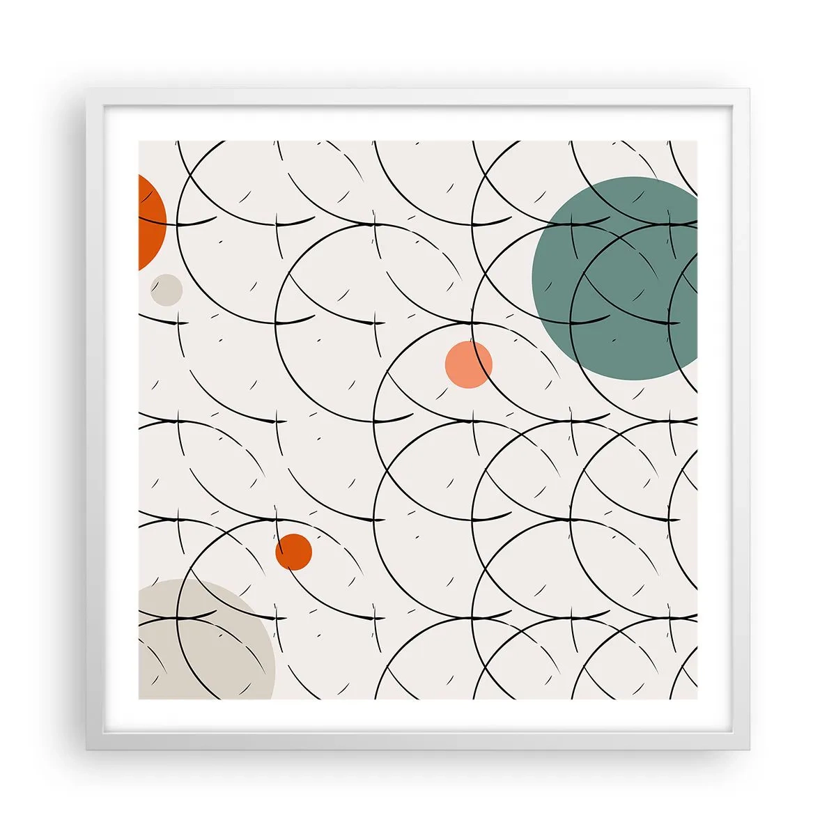 Poster în ramă albă - În spiritul pop-art - 60x60 cm